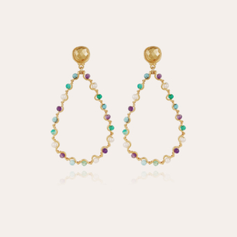 Nympheas earrings gold