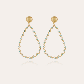 Boucles d'oreilles Nymphéas dorées