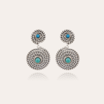 Onde Lucky cabochons earrings mini silver