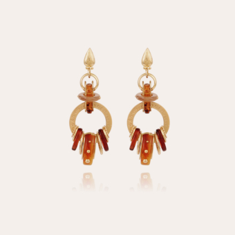 Prato earrings large size acetate gold