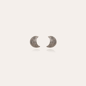 Luna Wave studs earrings small size silver