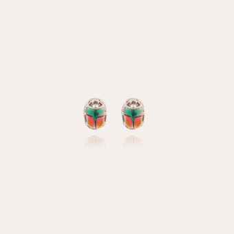 Scaramouche studs earrings enamel silver