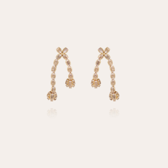 Riviera asymetric earrings small size gold 