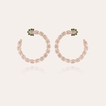 Riviera hoop earrings large size gold 