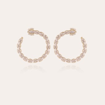 Riviera hoop earrings large size gold 