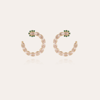  Riviera hoop earrings small size gold 