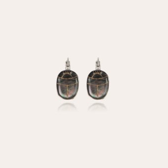 Scaramouche mother-of-pearl earrings silver