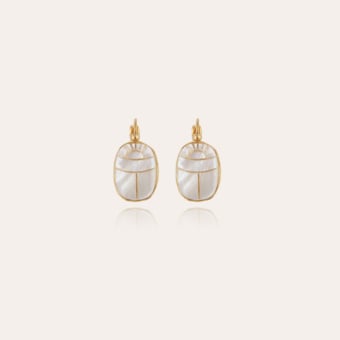 Scaramouche earrings mother-of-pearl gold