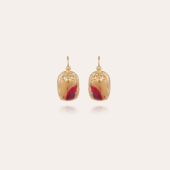 Scaramouche eanamel earrings gold 