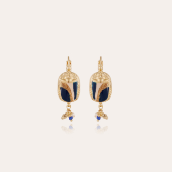 Scaramouche enamel earrings gold 