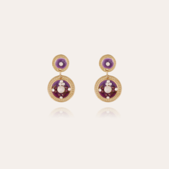Sequin earrings gold