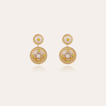 Sequin earrings gold
