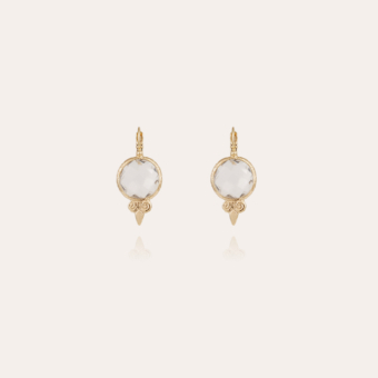 Serti earrings gold - Crystal