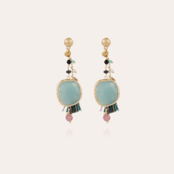 Serti Pondichérie earrings small size gold - Turlita Quartz