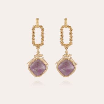 Siena earrings gold - Amethyst