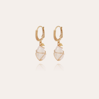 Tao rainbow earrings gold - Rock Crystal