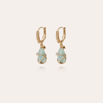 Tao Rainbow earrings gold - Amazonite