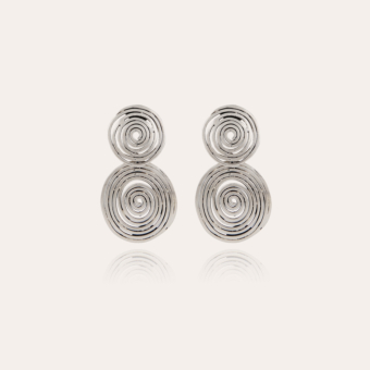 Wave earrings small size silver