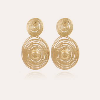 Wave Scaramouche earrings large size gold