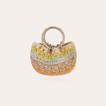 Picot purse bag raffia