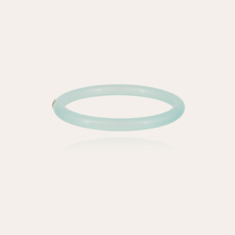 Caftan bracelet acetate gold - Sea green