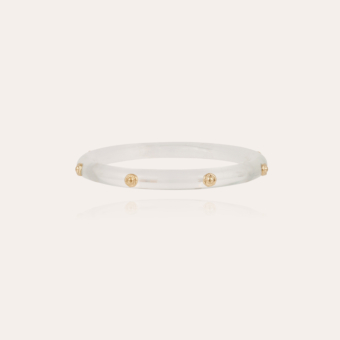 Caftan Bis bracelet acetate gold - Clear