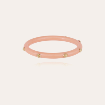 Caftan Bis bracelet acetate gold - Pink