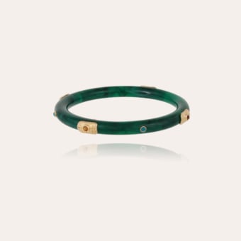 Caftan Meknes bracelet acetate gold - Emerald