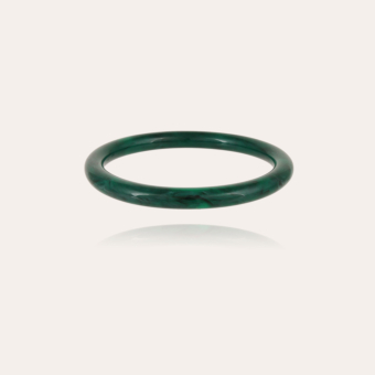 Caftan bracelet acetate gold - Emerald