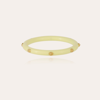 Caftan Bis bracelet acetate gold - Neon yellow