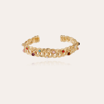 Cesaria cabochons bangle bracelet gold