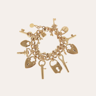 Charming Key bracelet gold