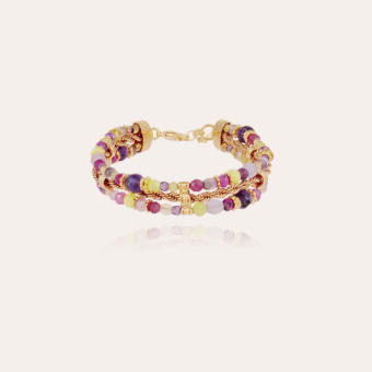 Cielo Serti triple bracelet gold 