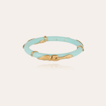Cobra jonc bracelet acetate gold - Blue