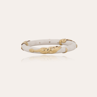 Cobra jonc bracelet acetate gold - Ivory