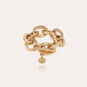 Maille Ovale very large size bracelet gold 