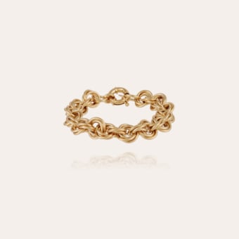 Maille rond entrecroise large size bracelet
