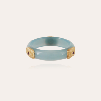 Meknes bracelet acetate gold - Blue