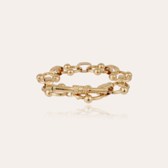 Rivage bracelet gold - Malachite