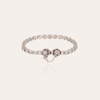 Riviera Fleur bracelet large size - Zirconia