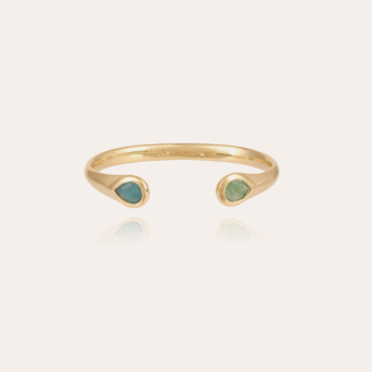 Saint Germain bracelet gold - Turlita Quartz & Green Quartz