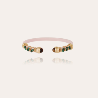 Sari Bis Serti bracelet acetate gold - Pink