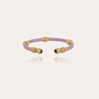 Sari raffia bracelet acetate gold