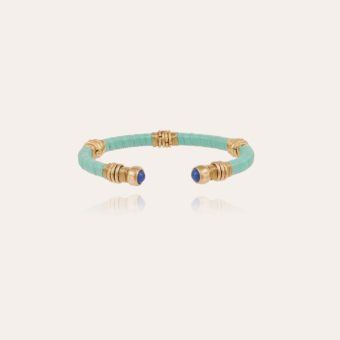 Sari raffia bracelet acetate gold