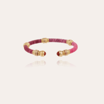 Sari raffia bracelet acetate gold
