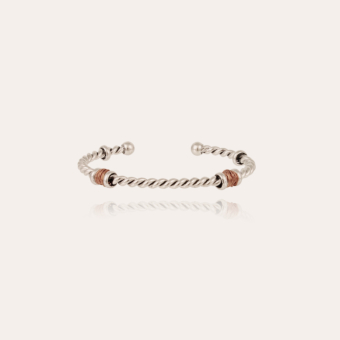 Torsade men bracelet bicolore