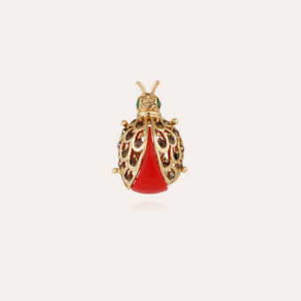 Coccinelle brooch large size gold