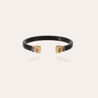 Sarina Bis bracelet acetate gold - Black