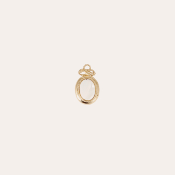 Oval stone charms Constantine gold