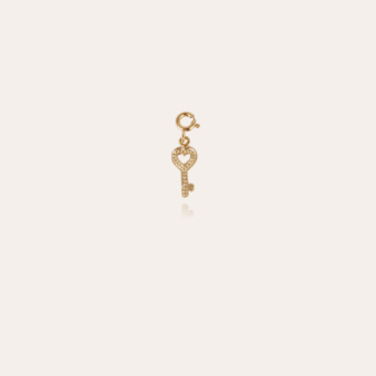 Clef pendant charms strass